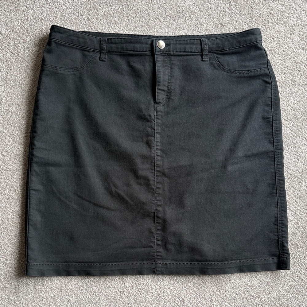 Style & Co Black Denim Mini Skirt